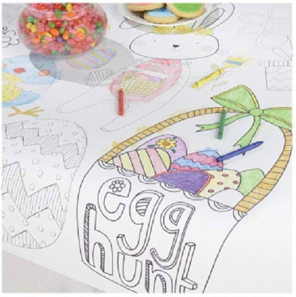 Easter Kids Coloring Paper Table Cover 48" x 36" | Amazon (US)