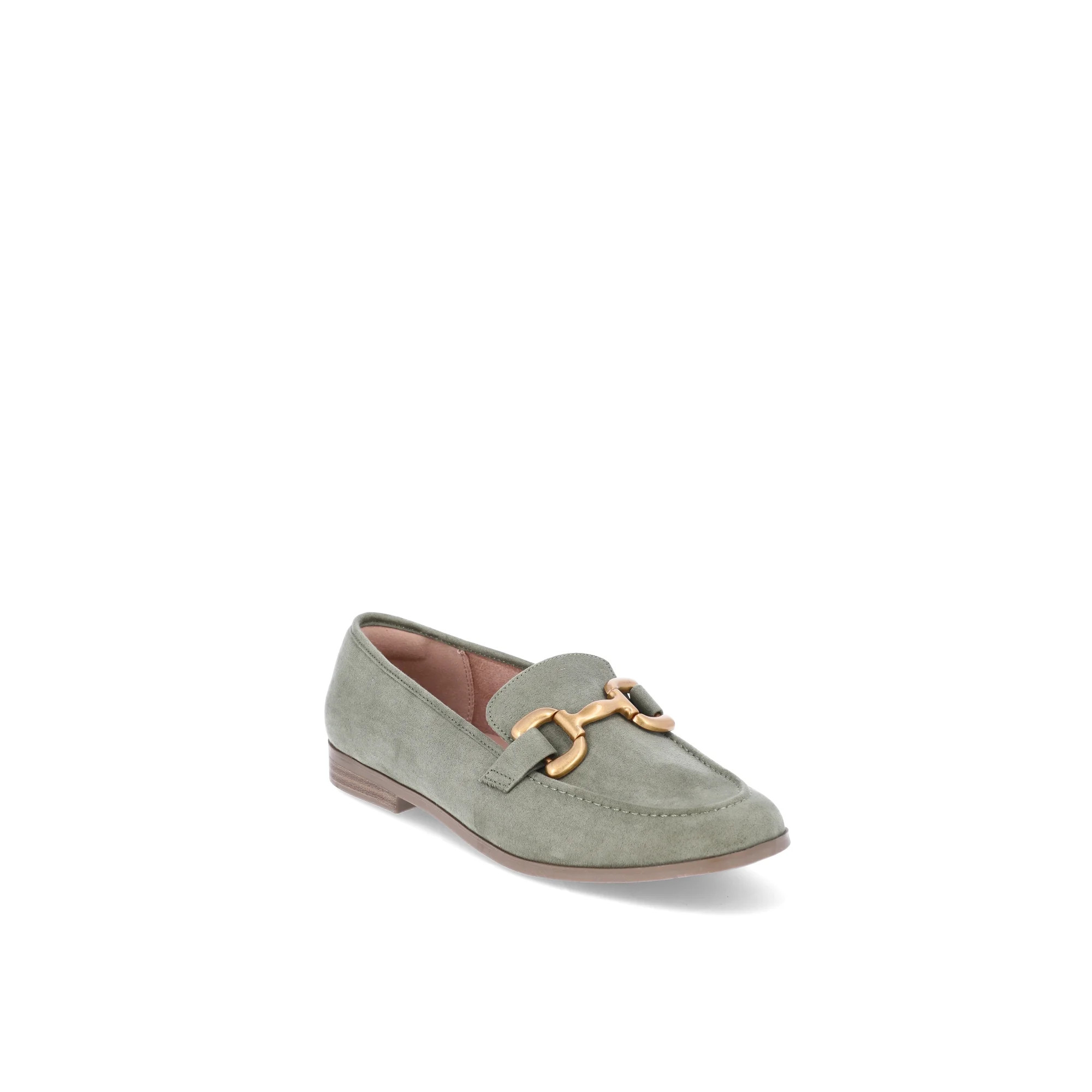 Time and Tru Women's Faux Leather Loafers with Buckles | Walmart (US)