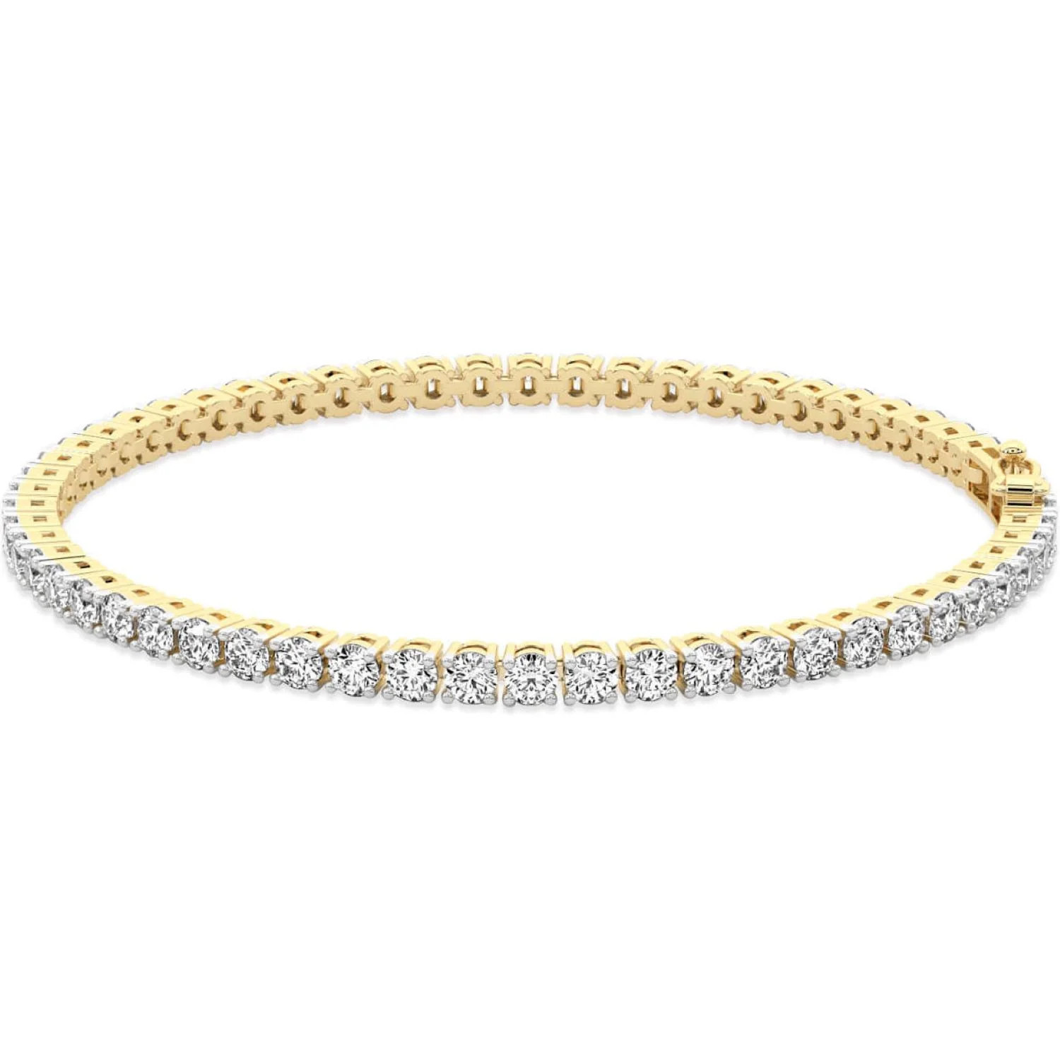 Anna Zuckerman 3 Carat Straight Line Tennis Bracelet in Gold | Anna Zuckerman