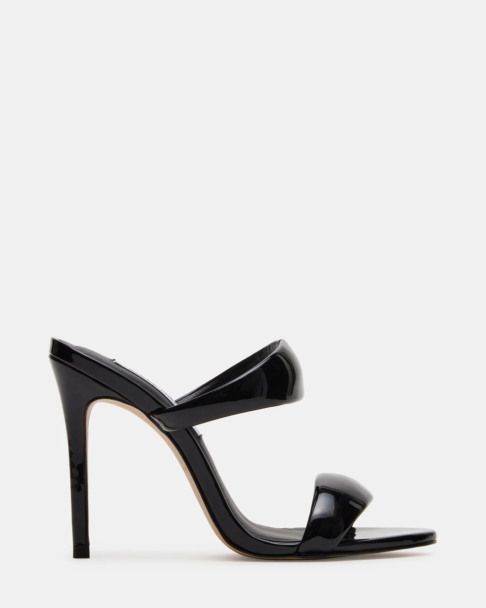 SATURN Black Stiletto Mule Heel | Women's Heels | Steve Madden (US)
