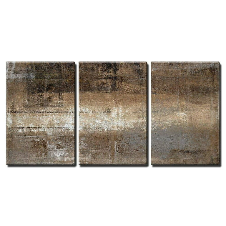 wall26 Canvas Print Wall Art Set Bown & White Faded Grunge Color Field Abstract Shapes Illustrati... | Walmart (US)