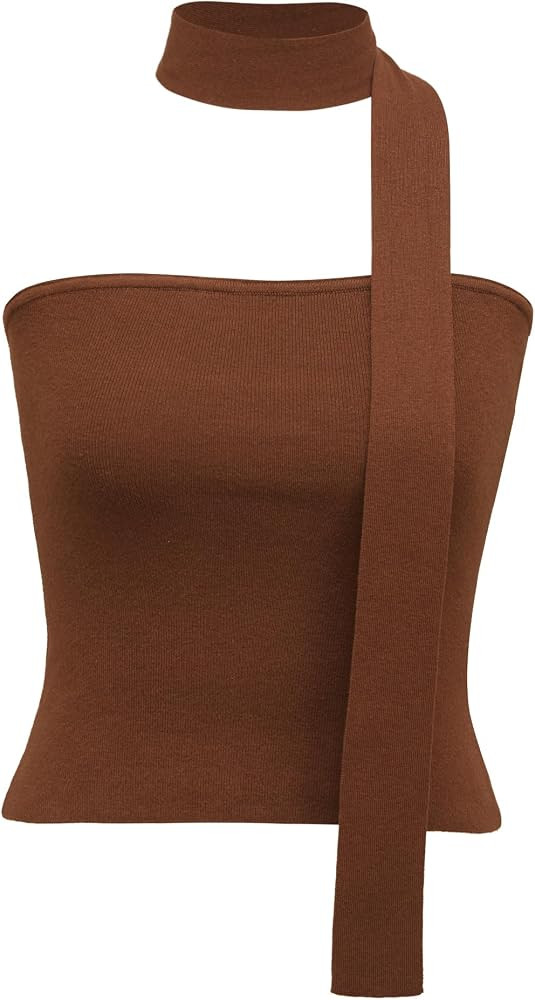 Arach&Cloz Women's Non See Through 2-in-1 Y2K Non Slip Fall Scarf Tube Top 2025 | Amazon (US)