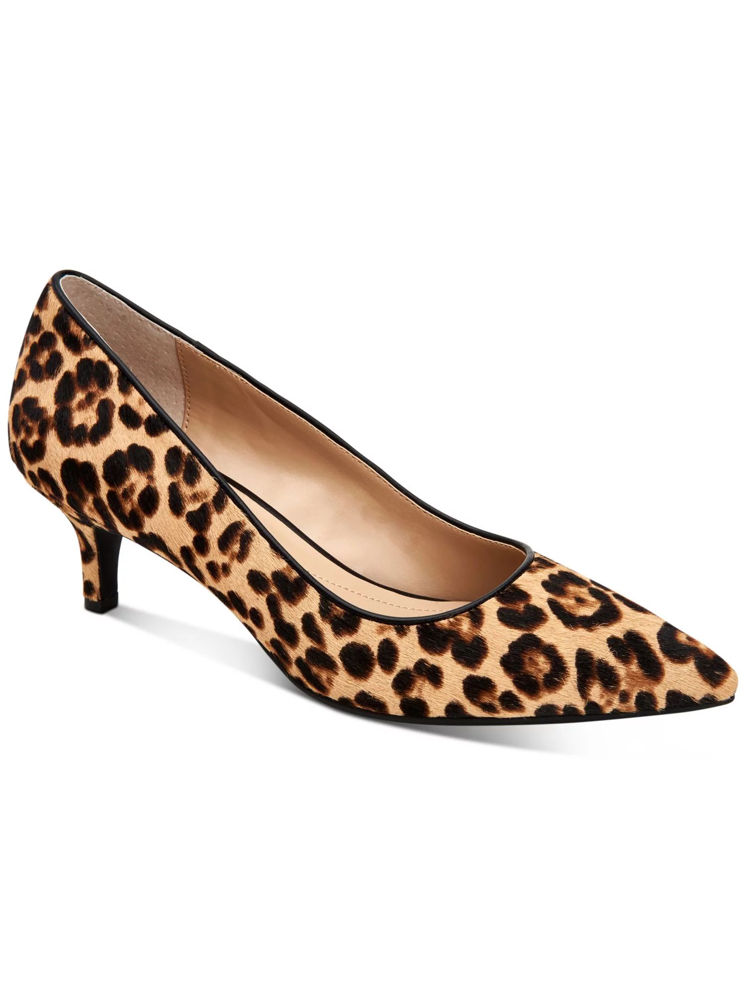 ALFANI Womens Brown Leopard Print Cushioned Marshaa Pointed Toe Kitten Heel Slip On Dress Pumps 5... | Walmart (US)