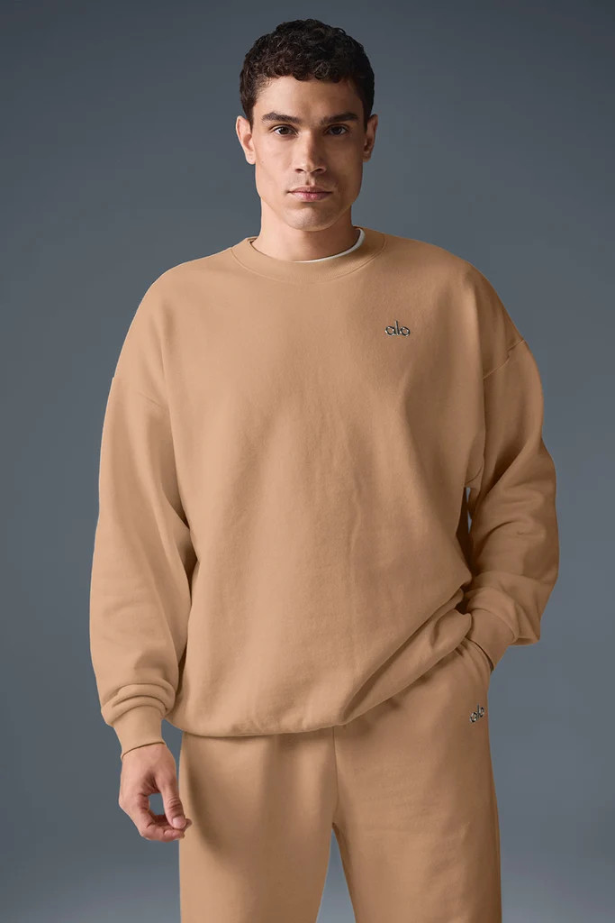 Accolade Crew Neck Pullover - Toasted Almond | Alo Yoga