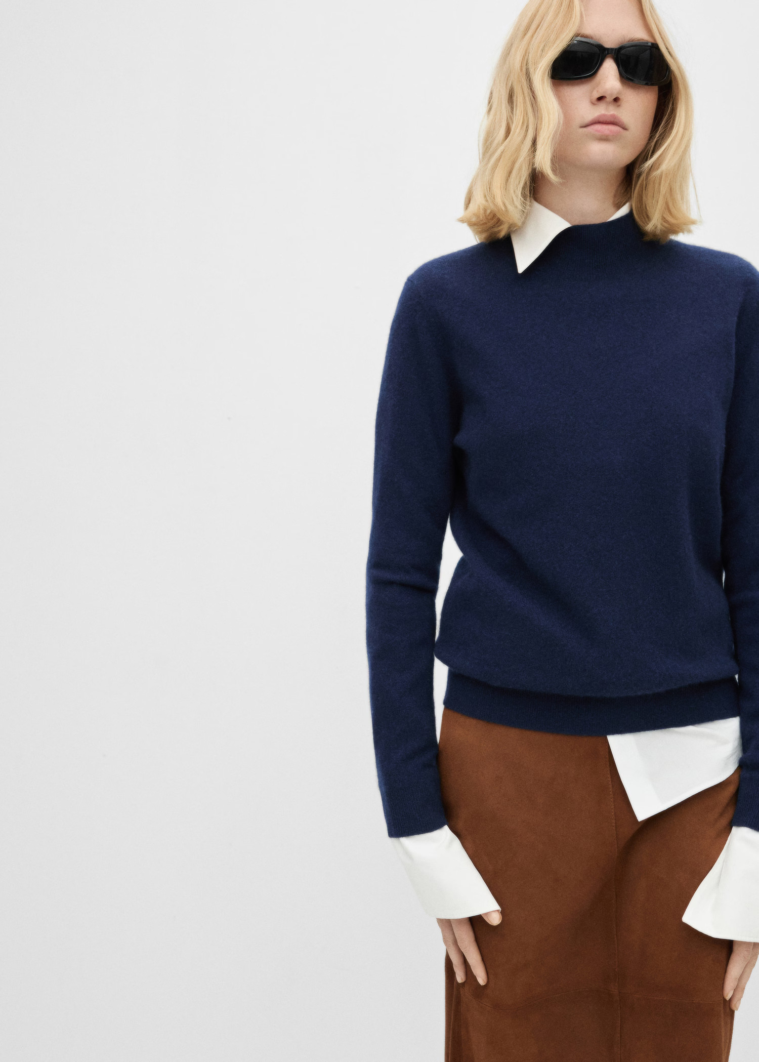 100% cashmere sweater with perkins neck | Mango (US/MX/AU)