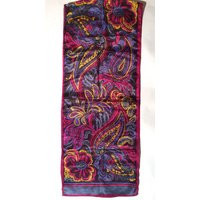 Vintage 1980S Specialty House Lovely Geometric Jewel Toned Bright Paisley Long Silk Scarf | Etsy (US)