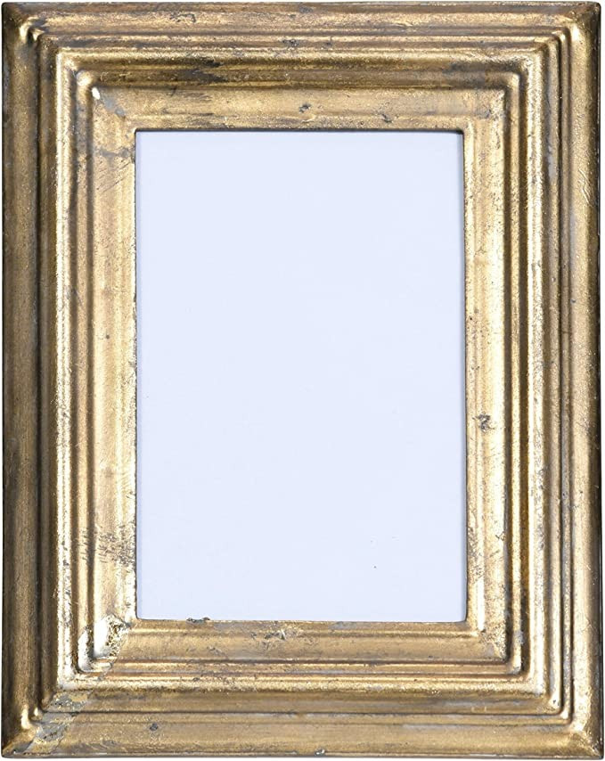 Amazon.com - Creative Co-Op Antiqued Gold Metal (Holds a 4" x 6") Picture Frame - | Amazon (US)