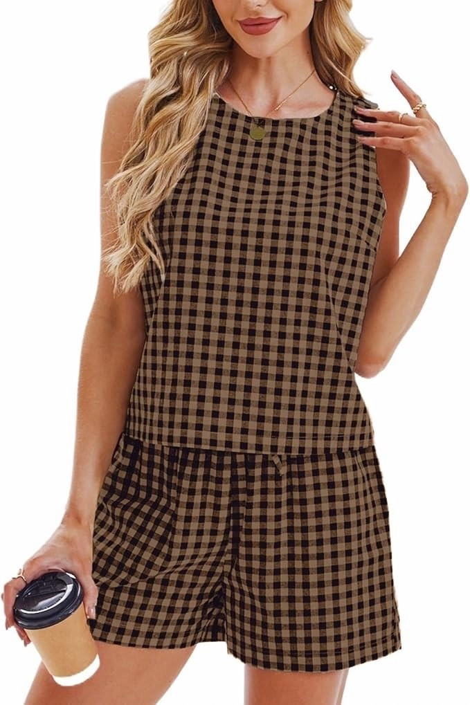 Gingham matching set
Shorts
Amazon
Tank top
Spring outfit
Summer outfit
Easter 