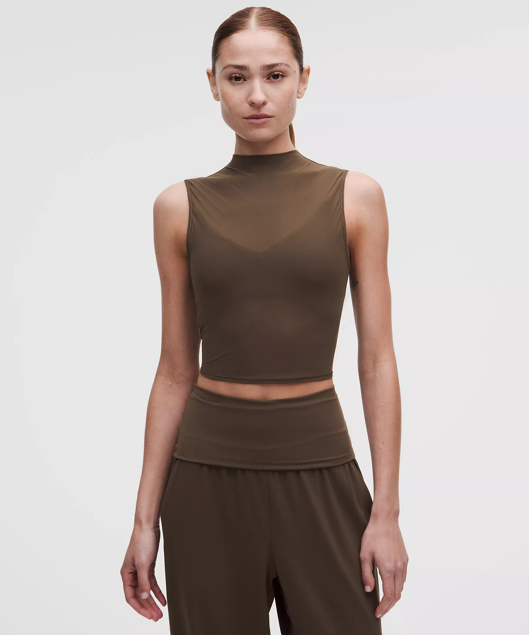 Nulu and Mesh-Overlay Cropped Studio Tank Top | lululemon (CA)