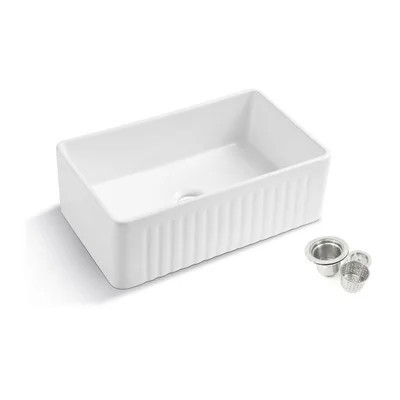 30" L x 18" W Farmhouse Kitchen Sink | Wayfair North America