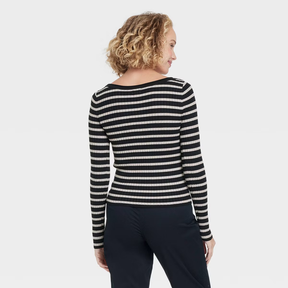 Women's Fine Gauge Ribbed Boat Neck Pullover Sweater - A New Day™ | Target