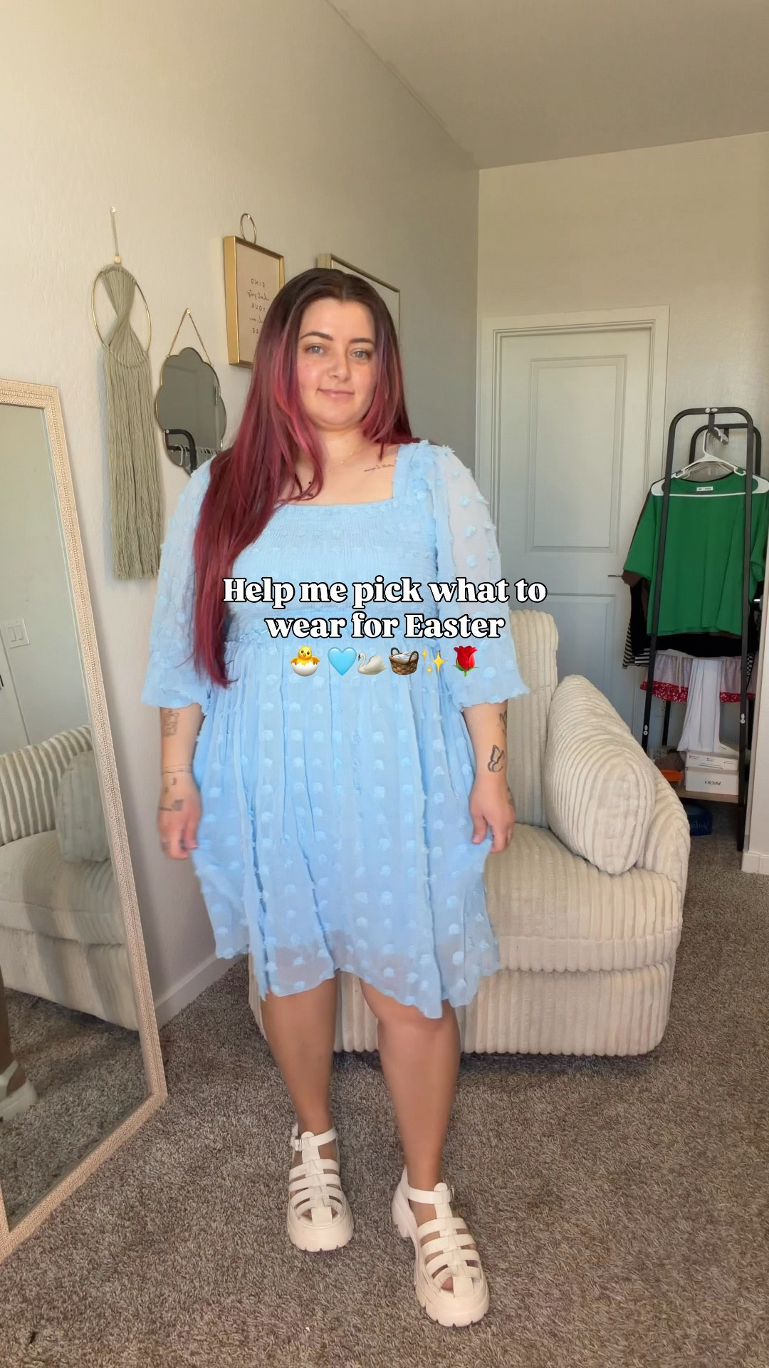 Can’t decide between these two dresses for Easter 🩵🧺 wearing a XL with both dresses! 



#LTKmomlife #LTKootd #LTKMidsize