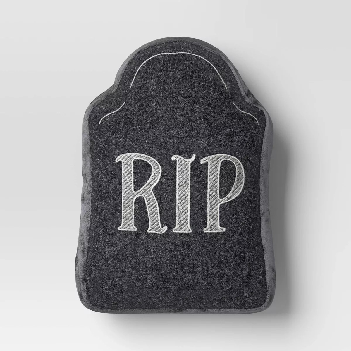 13"x9" 'RIP' Tombstone Novelty Shaped Throw Pillow Black - Hyde and EEK! Boutique™ | Target