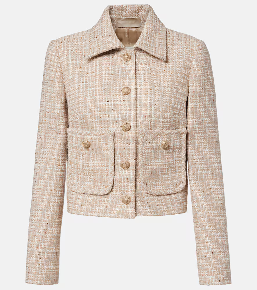 Elie Saab Sequined tweed jacket | Mytheresa (INTL)
