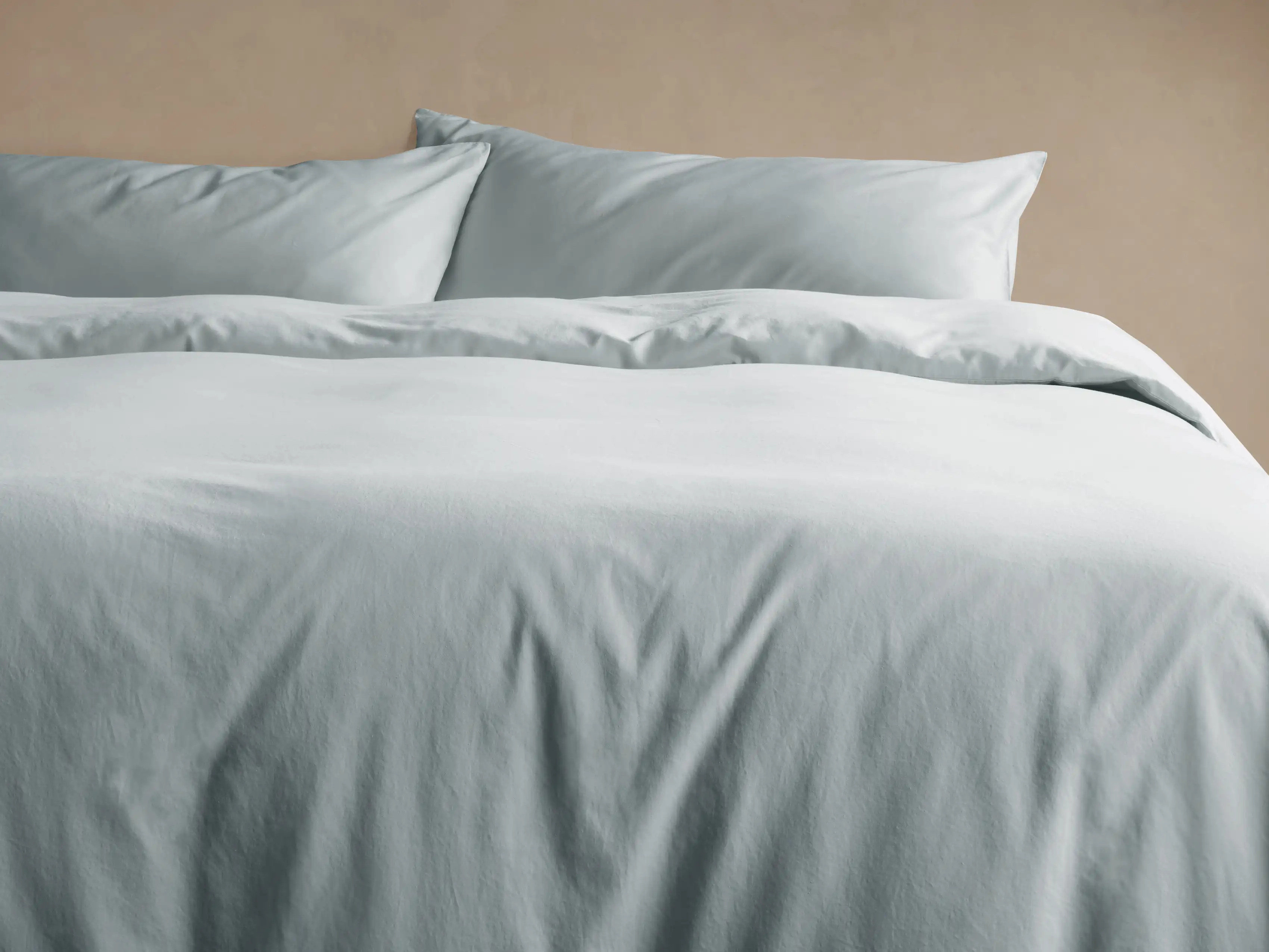 Italian Garment-Dyed Sateen Duvet Set in Sky | Arhaus