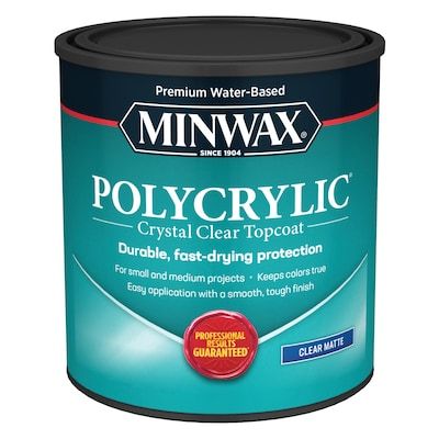 Minwax  Polycrylic Clear Matte Water-Based Polyurethane (1-Quart) | Lowe's