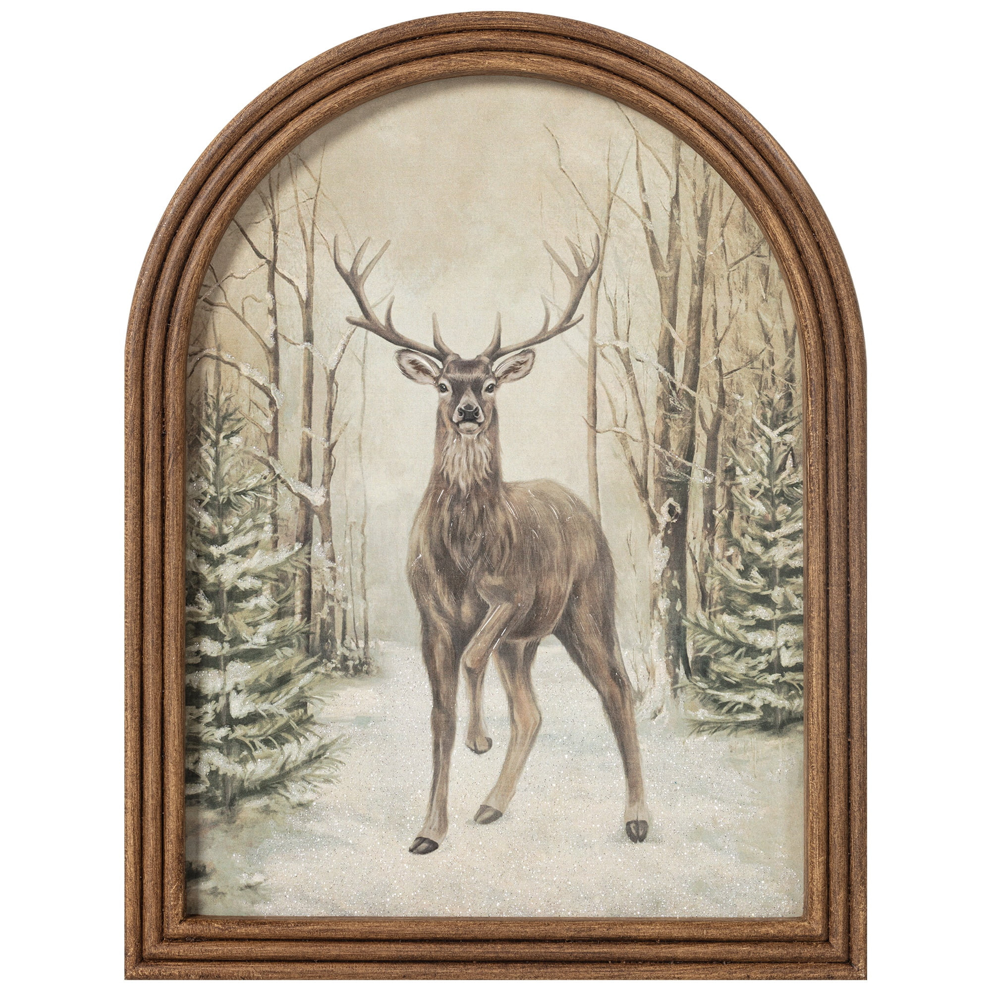 Deer in Snowy Forest Framed Wall Art | Walmart (CA)