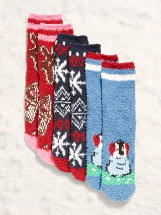 3-Pack Cozy Crew Socks for Women | Old Navy (US)