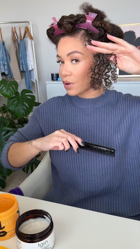 I always use a cream + gel to achieve the best wash and go results. This product combo gives me moisturized bouncy defined curls! 

#LTKVideo #LTKbeauty