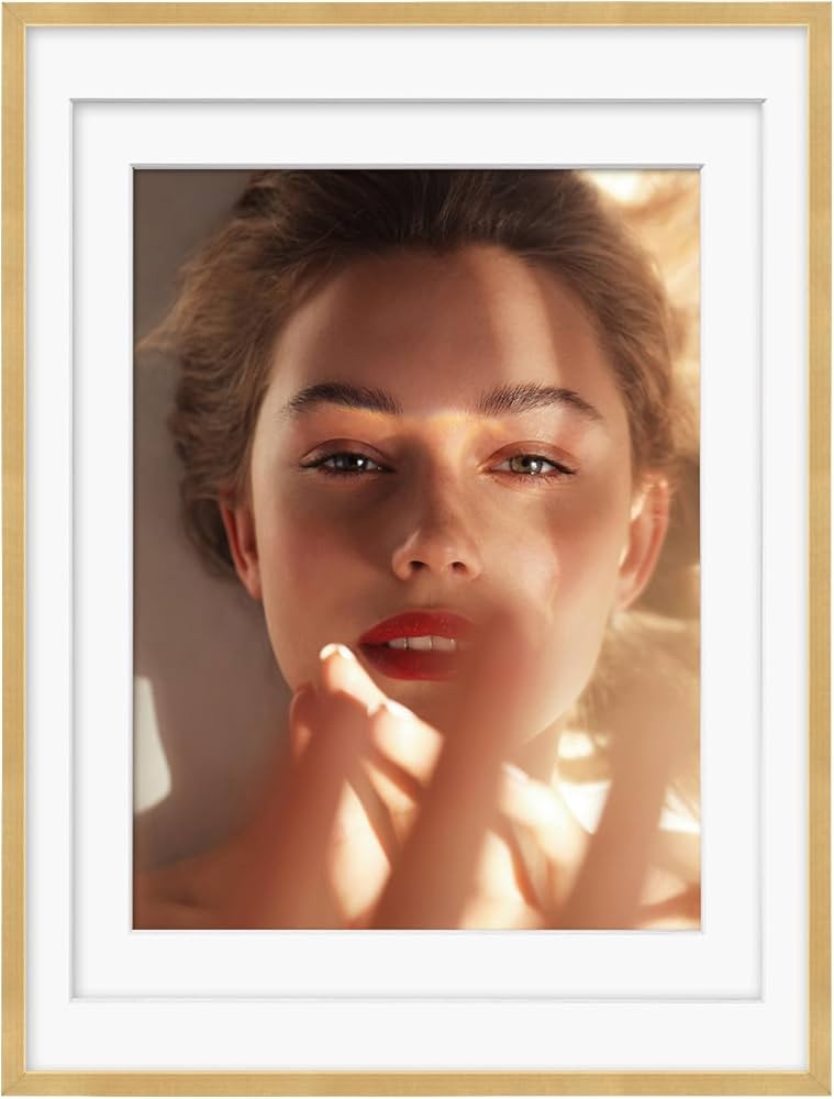 Egofine 12x16 Aluminum Picture Frame Display with Mats for 9x12/11x14 or 12x16 without Mat, Metal... | Amazon (US)