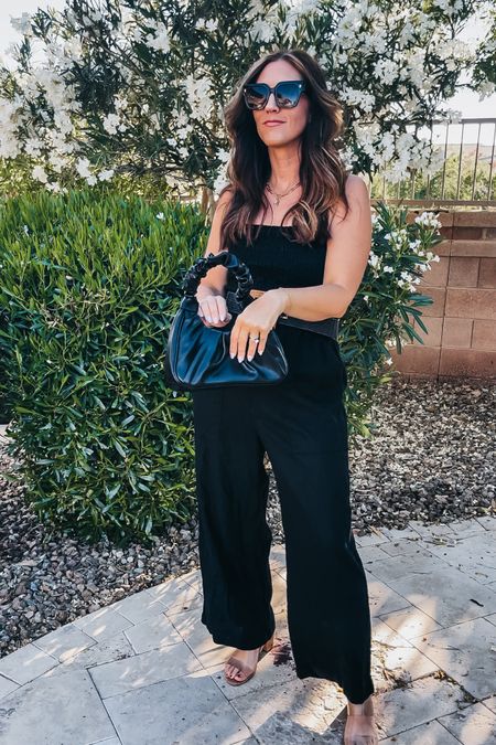 The cutest smocked linen jumpsuit! 🖤 It has pockets & is under $30! I’m wearing size small // comes in four colors, sizes XS - XL

Summer outfit, summer outfit idea, dressy casual style, Target style, target haul 

#LTKfindsunder50 #LTKsalealert #LTKstyletip