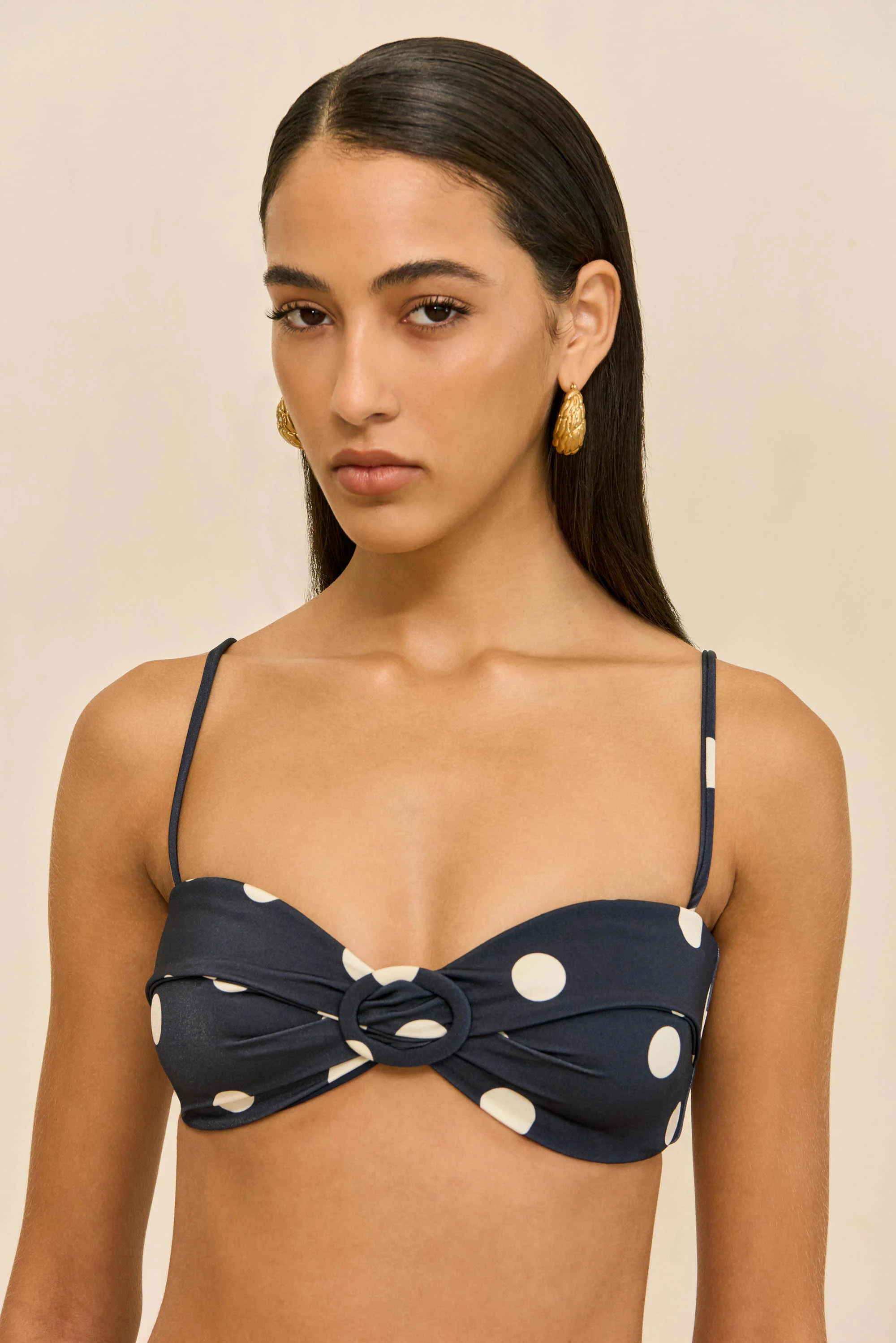 ALOUETTE BIKINI TOP - SMALL DOT DEEP LAKE | Cult Gaia - US