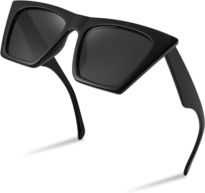 FEISEDY Vintage Square Cat Eye Sunglasses Women Trendy Cateye Sunglasses B2473 | Amazon (US)