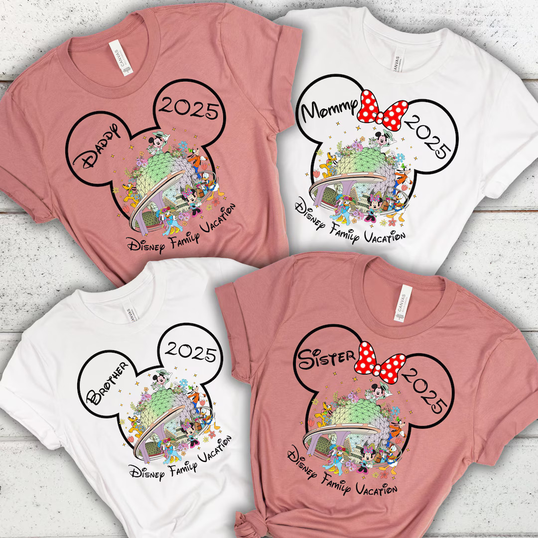 Custom Disney Epcot 2025 Family Trip Shirts, Disney Epcot Shirt, World Traveler Epcot Custom Name... | Etsy (US)