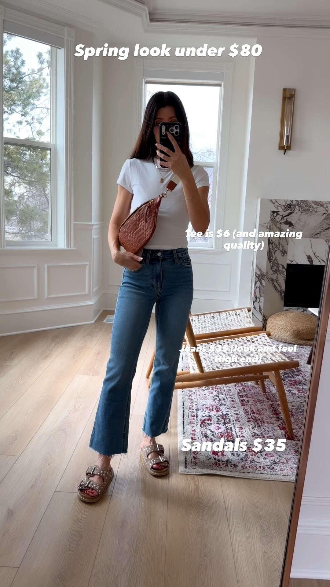 Love these jeans and I have the size 2! And size small in tee! 

#LTKSeasonal #LTKOver40 #LTKootd