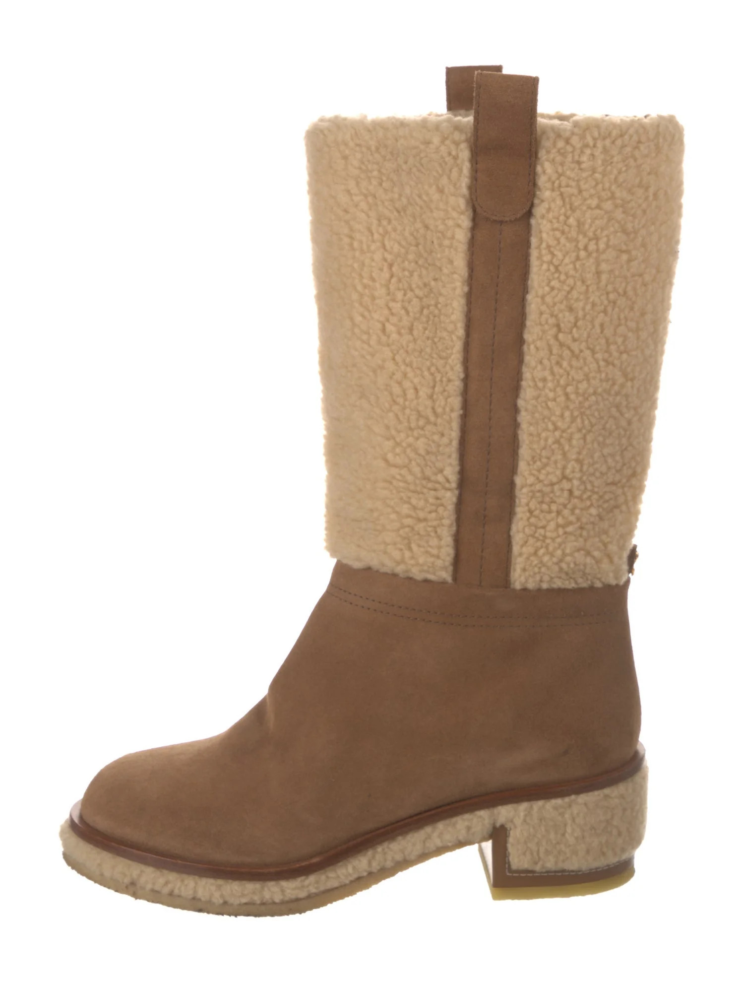 Chanel 2015 Interlocking CC Logo Riding Boots - Neutrals Boots, Shoes - CHA1396003 | The RealReal | The RealReal