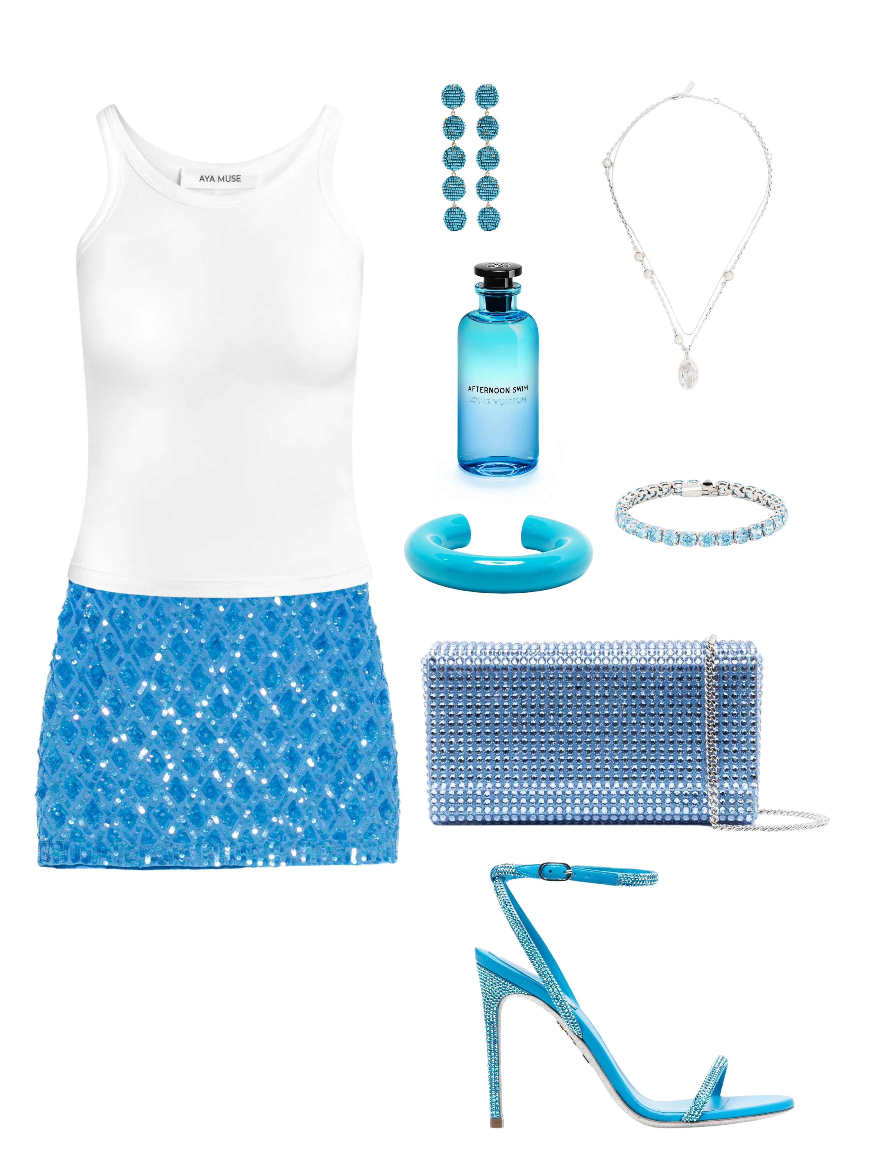 Blue sequin outfit idea, ibiza outfit, party outfit, night out outfit, ootd, fashion stylist, summer clothes, vacation outfit, holiday outfit 

 #LTKSeasonal #LTKParties #LTKStyleTip