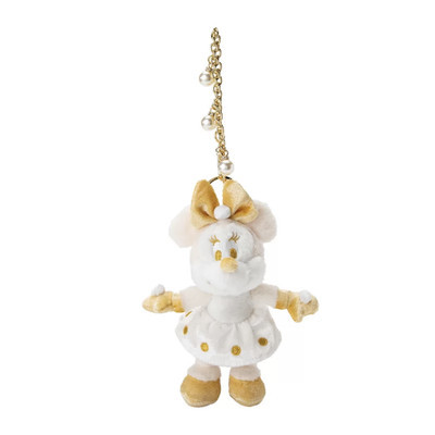 Disney shanghai store exclusive Minnie mouse pearl color series plush keychain  | eBay | eBay US