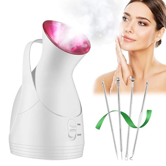 Facial Steamer, Upgraded 10X Penetration Nano Ionic Facial Steamer, Facial Warm Mist Humidifier f... | Amazon (US)