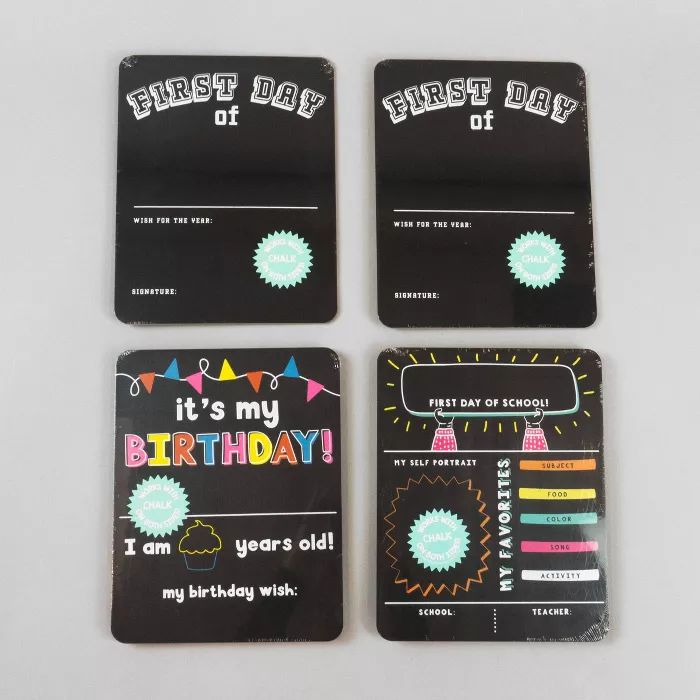 4ct Chalkboard First Day of School - Bullseye's Playground™ | Target