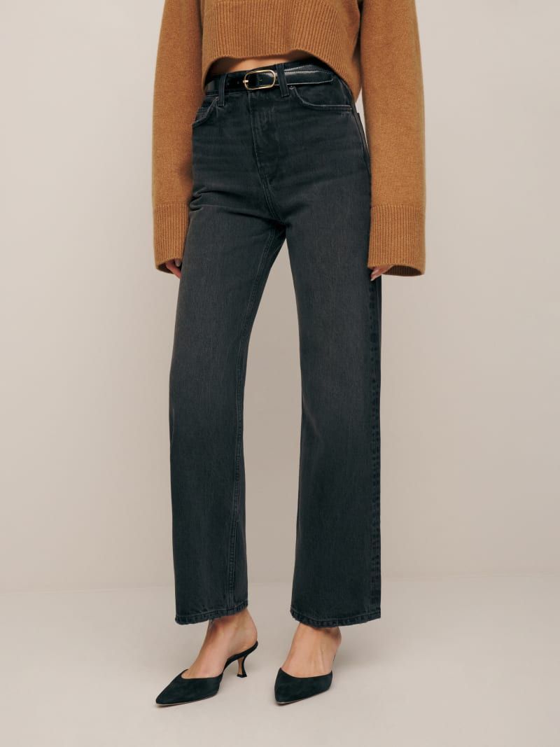 Wilder High Rise Wide Leg Cropped Jeans | Reformation (US & AU)