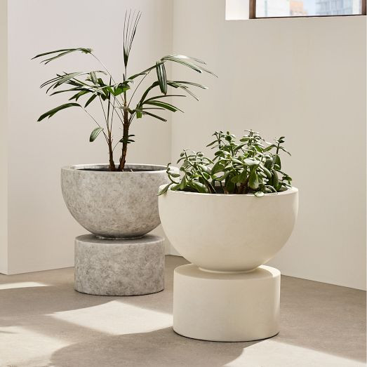 Molly Mod Indoor/Outdoor Ficonstone Planters | West Elm (US)