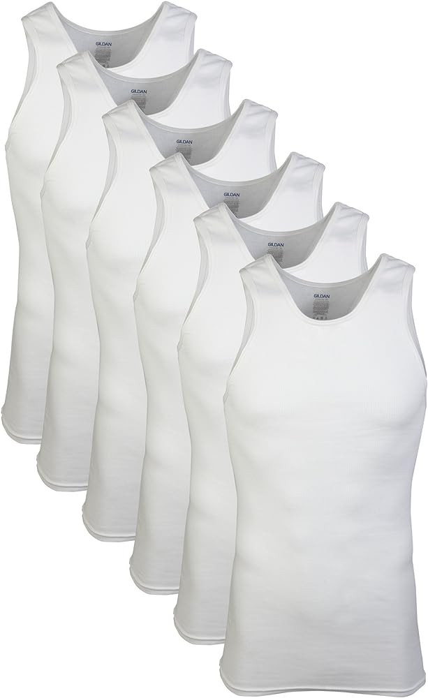 Gildan Men's A-Shirts Tanks Multipack | Amazon (US)