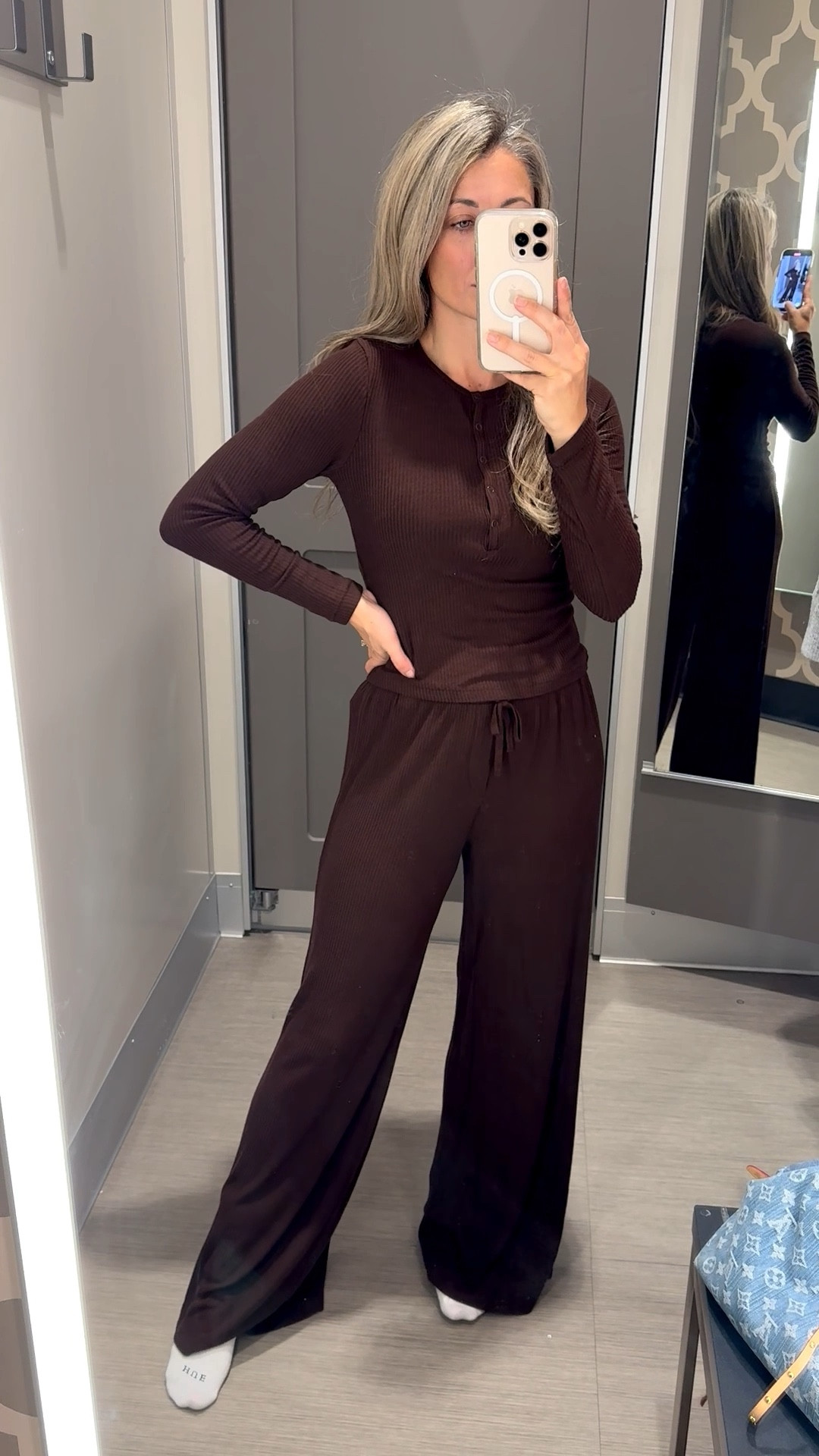 Target Auden loungewear for the win! Loving this brown ribbed set that you can get cozy in and wear at home, or out and about! Just throw a jacket and a beanie on! Wearing an XS in both. Absolutely love this set!

#LTKPetite #LTKOver40 #LTKFindsUnder50