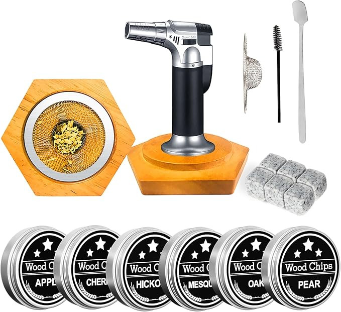 Bourbon Whiskey Gifts for Men Dad - Cocktail Smoker Kit with Torch, Birthday Anniversary Unique G... | Amazon (US)