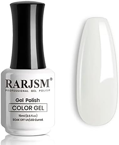 RARJSM Milky White Gel Nail Polish,Clear Jade White Gel Polish 15ml,UV LED Soak Off Sheer Transparen | Amazon (US)