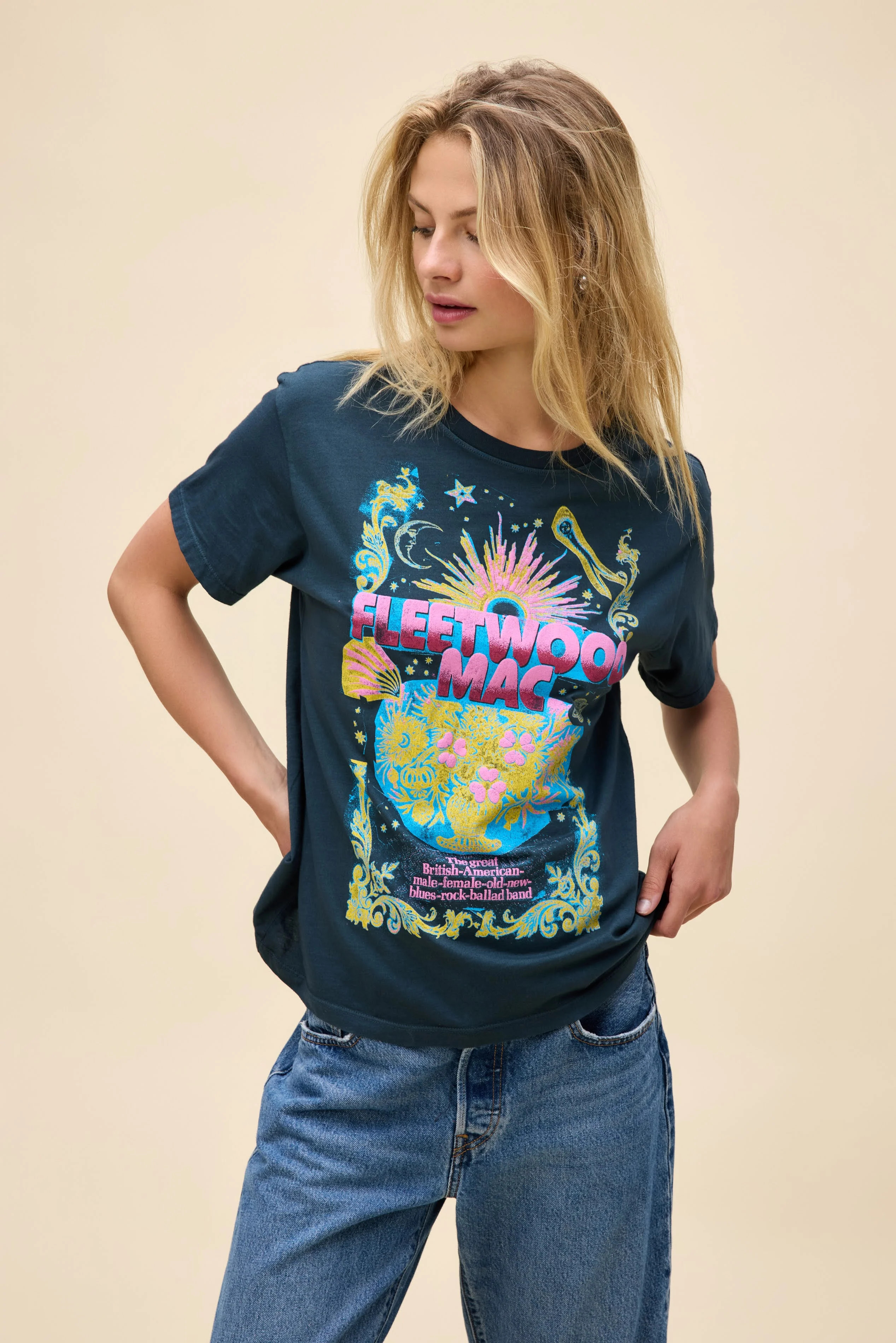 Fleetwood Mac Celestial Bouquet Boyfriend Tee | Daydreamer