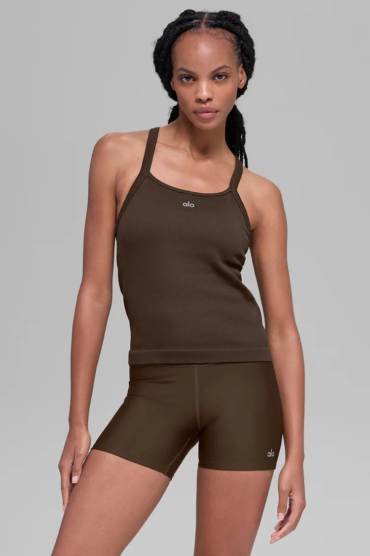 Seamless Ribbed Favorite Full Length Bra Tank | Alo Yoga (US)