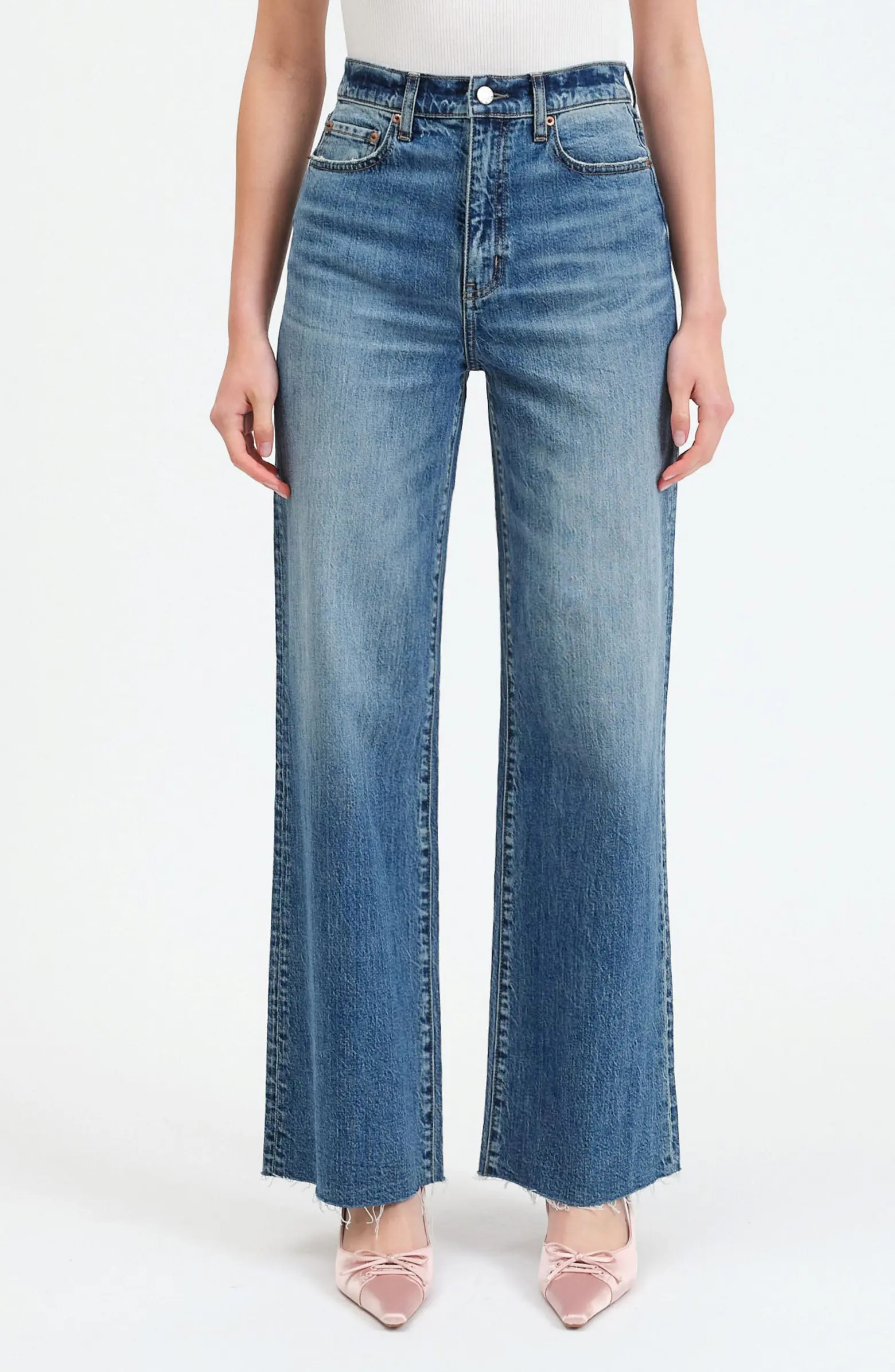 Far Out High Waist Wide Leg Jeans | Nordstrom
