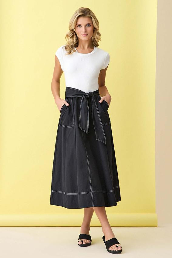 Twofer Black White Dress | Cato Fashions