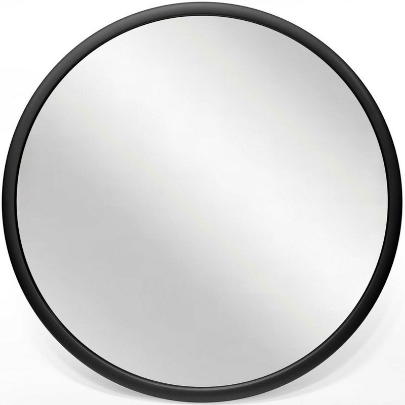 Infinity Instruments 20083BK Nera 22 Inch Round Hanging Wall Mounted Decorative Mirror with Black... | Target