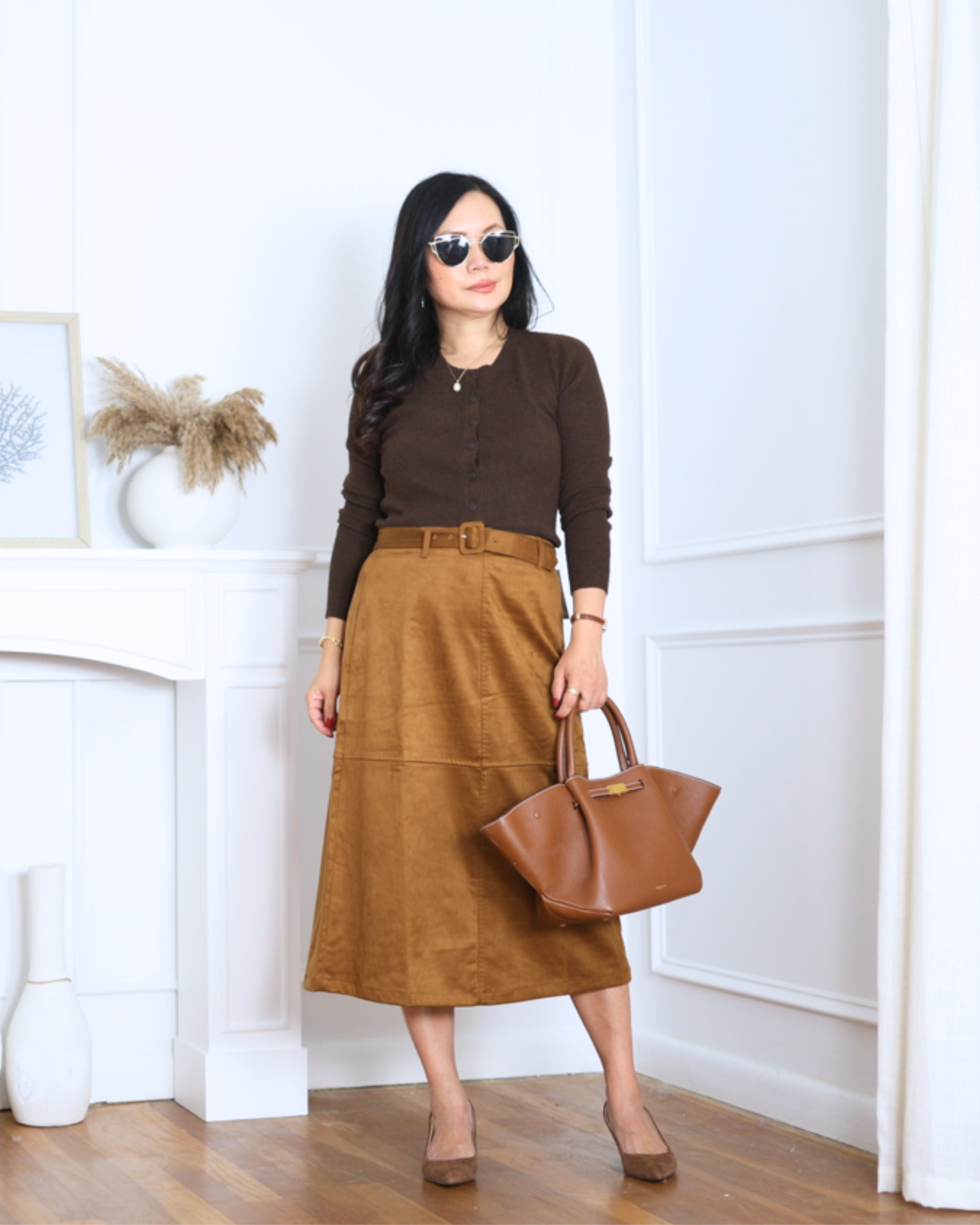 I’ve been reaching for this SCENARIO sweater from Walmart nonstop. The fit is so flattering and it’s one of those pieces that goes with practically everything. I’m wearing size xs. Pairing with this Suede midi skirt. 

 #LTKSeasonal #LTKOver40 #LTKPetite