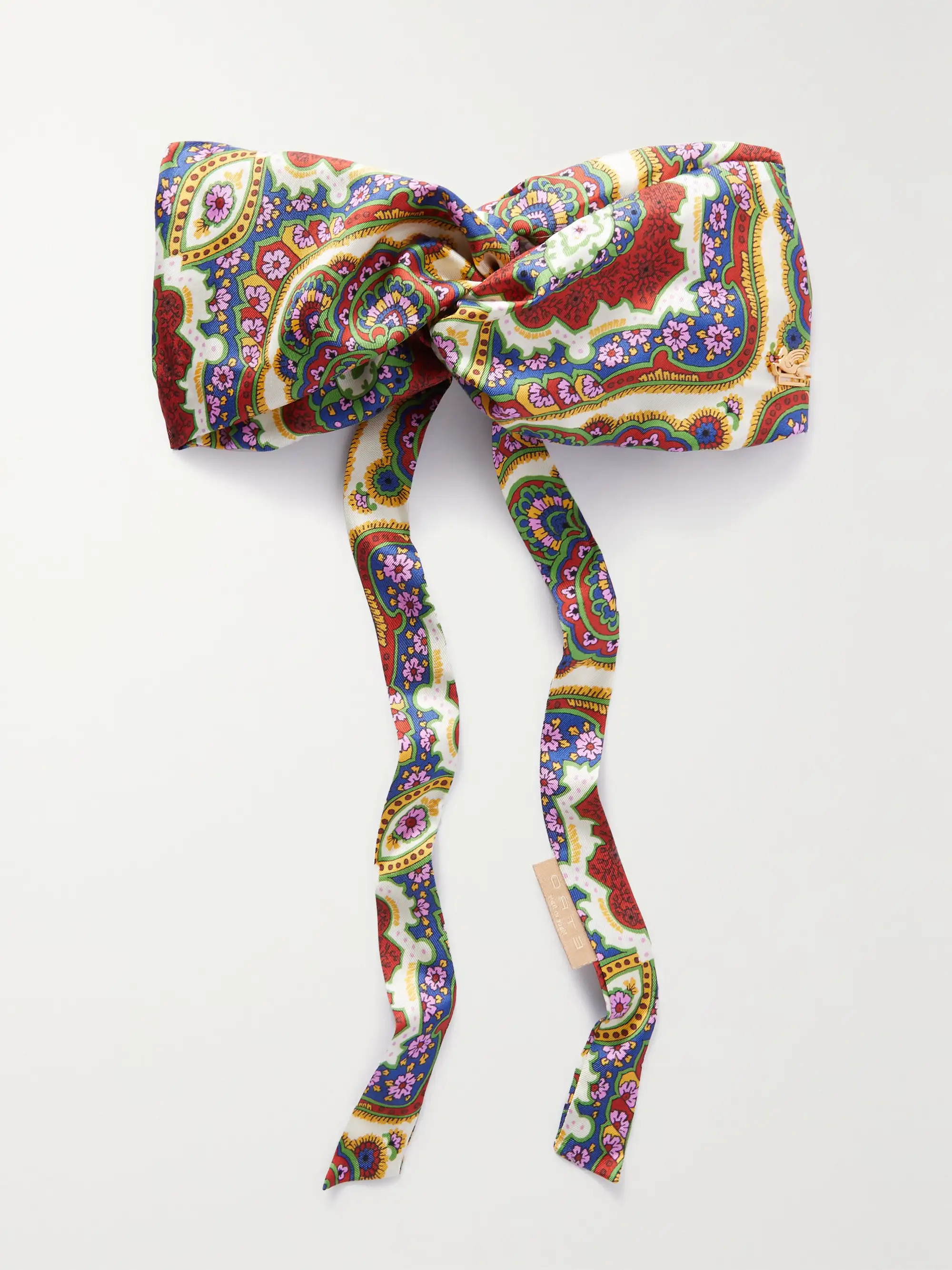 Twisted paisley silk-twill headband | NET-A-PORTER APAC