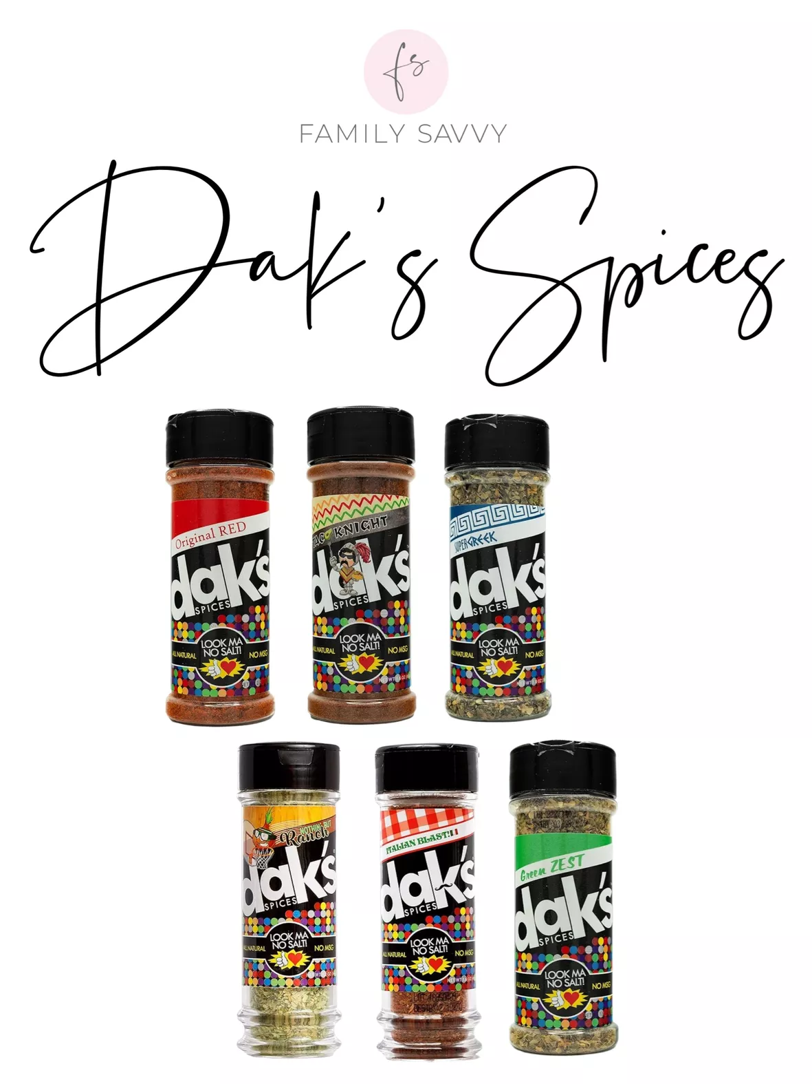 NEW ITEM** DAK'S NOTHIN' BUT RANCH- SALT FREE seasoning to enhance any meal