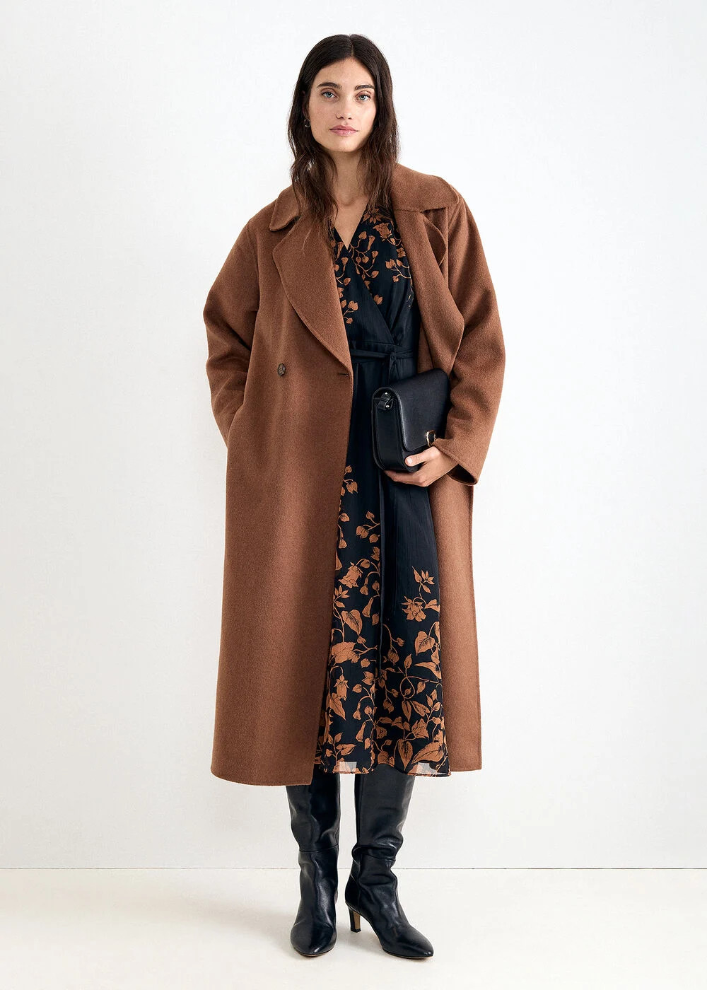 Darcy Revere Collar Belted Coat | Phase Eight