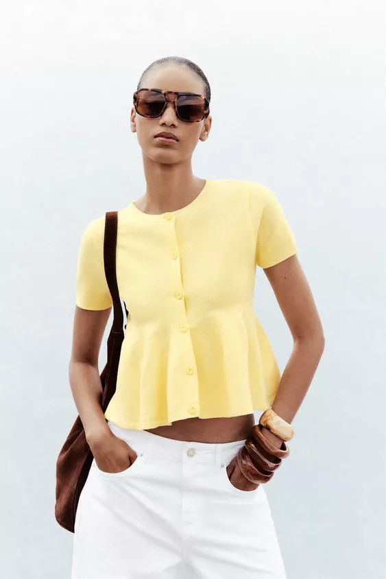 PEPLUM CARDIGAN | Zara US